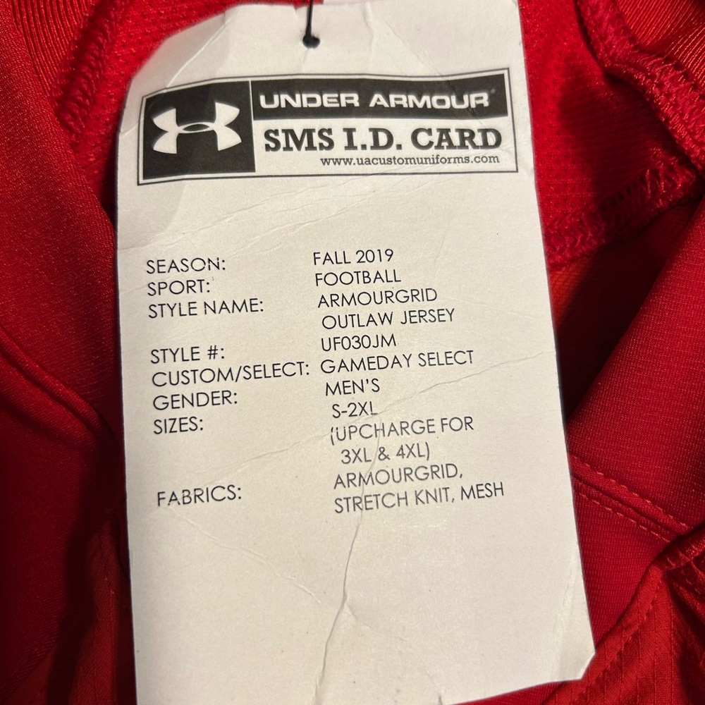 NWT UA Grid Authentic Maryland Terrapins Outlaw 2019 Jersey - Picture 5 of 6